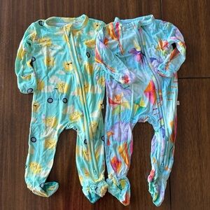 Posh Peanut Footie Bundle of 2 0-3 Month Bodysuits Sun Kites Bamboo Unisex